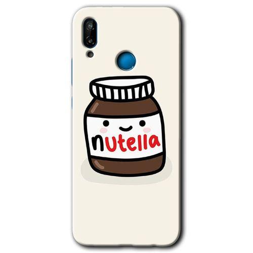 Huawei P20 Lite Kılıf HD Desen Baskılı Arka Kapak - Nutella Aşkım + Kırılmaz Cam