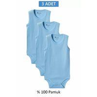 Mavi Askılı Body Zıbın 7-12 YAŞ Çocuklar İçin (3 ADET) Alttan Çıtçıtlı Özel Gereksinimli-D