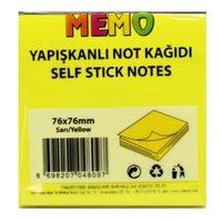 Memo Yapışkanlı Not Kağıdı 76X76Mm Sarı - 3 adet