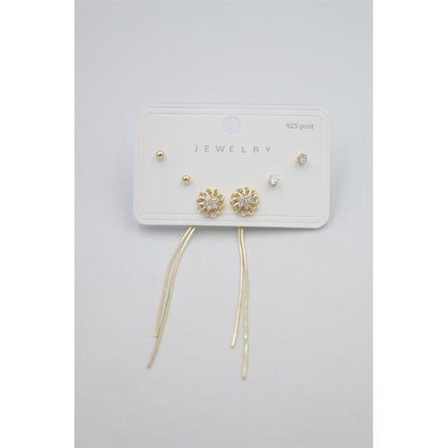 Çoklu Set Küpe - Altın