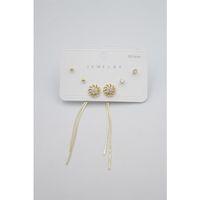 Çoklu Set Küpe - Altın