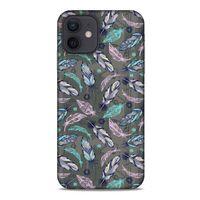 Apple iPhone 12 Kılıf Desenli Özel Seri Tüyler (6) Silikon Kılıf