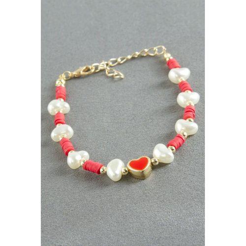 Kalp Kristal İnci Bileklik