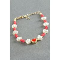 Kalp Kristal İnci Bileklik