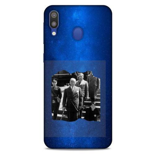 Samsung Galaxy M20 Kılıf Atatürk (11) Tam Koruma Gece Mavisi