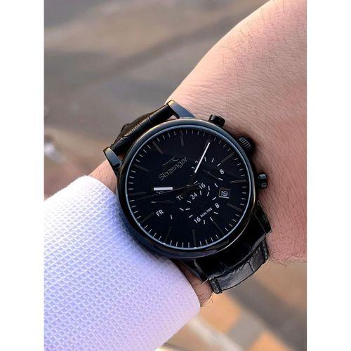 Slazenger Deri Kordon İç Fonksiyonları Aktif 10 Atm Suya Dayanıklı Erkek Kol Saati ESL.09.2481.2.05