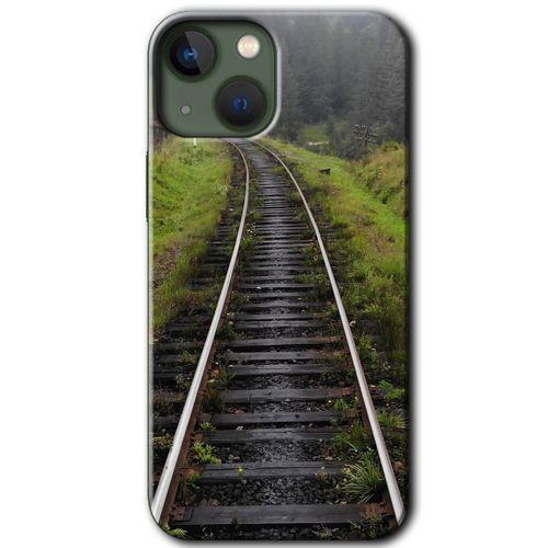 MRCİLETİSİM iPhone 13 Kılıf Baskılı Kapak - Tren Yolu +Tam Ekran Koruyucu