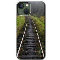 MRCİLETİSİM iPhone 13 Kılıf Baskılı Kapak - Tren Yolu +Tam Ekran Koruyucu
