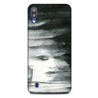 Samsung Galaxy M10 Kılıf Depresyon (13) Silikon Kap Mor Turuncu