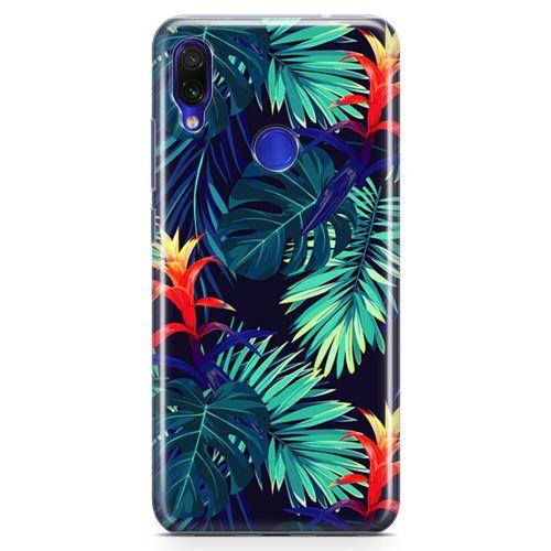 Xiaomi Redmi Note 7 Pro Kılıf Pasifik Yapraklar Arka Kapak Koruma Desenli Full Koruyucu