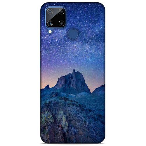 Lopard Oppo Realme C15 Uyumlu Kılıf Gece'S (40) Fit Silikon Kılıf Mavi Gece