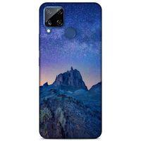 Lopard Oppo Realme C15 Uyumlu Kılıf Gece'S (40) Fit Silikon Kılıf Mavi Gece