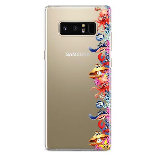 Samsung Galaxy Note 8 Kılıf Ahtapot Nemo Mercan Arka Kapak Koruma Desenli Full Koruyucu