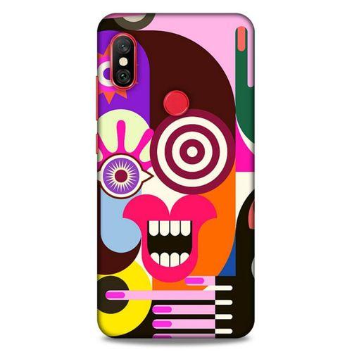 Lopard Xiaomi Redmi Note 6 Pro Uyumlu Kılıf Soyut Sanat (10) Desenli Full Koruma Kılıfı