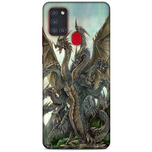 Samsung Galaxy A21s Kılıf Dragons (35) Fit Design Kılıf 9 Başlı Ejderha