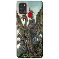 Samsung Galaxy A21s Kılıf Dragons (35) Fit Design Kılıf 9 Başlı Ejderha
