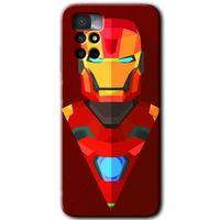Redmi Note 11 4G Kılıf HD Desen Baskılı Arka Kapak - İron Man Çizim + Kırılmaz Cam