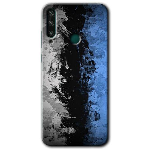 MRCİLETİSİM Huawei Y6P Kılıf HD Desen Baskılı Arka Kapak + Temperli Cam - Abstract Wallpaper