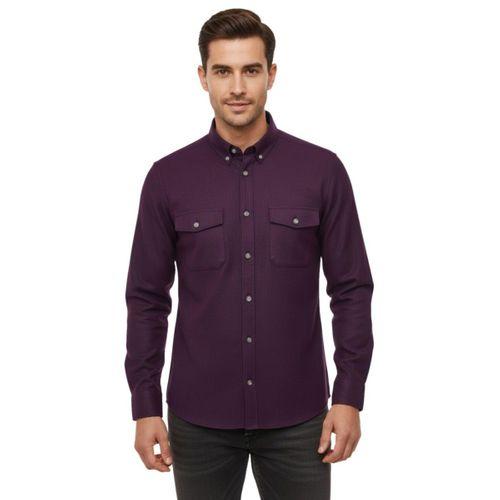 Erkek Kışlık Slim Fitt Uzun Kol Çift Cep Kapak Gömlek 2414 BGL-ST04797