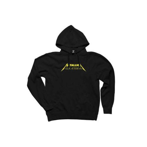 Metallica Lux Æterna Text Siyah Kapşonlu Sweatshirt Hoodie