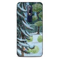 Nokia 7.1 Kılıf Snowix (43) Thin Fit Kılıf Beyaz Yeşil