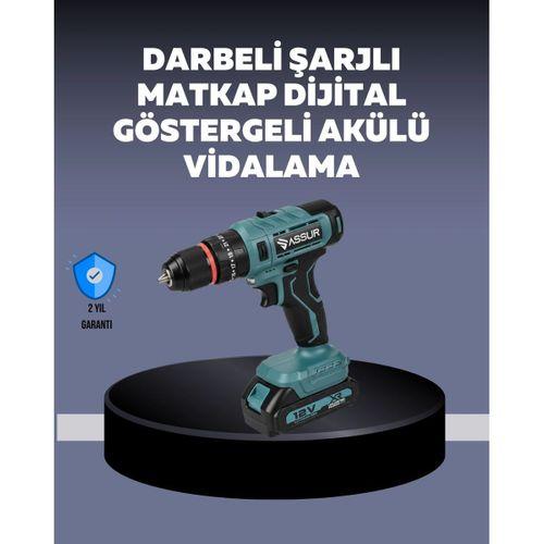 Güçlü Şarjlı Matkap Vidalama Çift Batarya