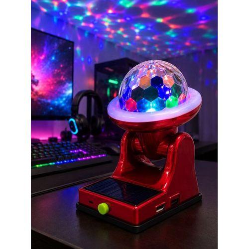 360° Rgb Led Disco Işığı Ayarlanabilir Başlıklı Güneş Enerjili Projektör Lamba