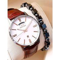 Slazenger Erkek Deri kordon Bileklik Hediyeli 2 Yıl Garantili Suya Dayanıklı Kol Saati VS.BLKT.0758