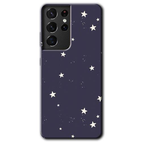 Galaxy S21 Ultra Kılıf HD Desen Baskılı Arka Kapak - Gökyüzü Yıldız