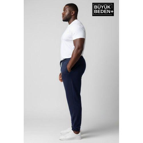 Erkek Büyük Beden Paça Lastikli İki İplik Rahat Kalıp ince Eşofman Altı SPR26BEA951