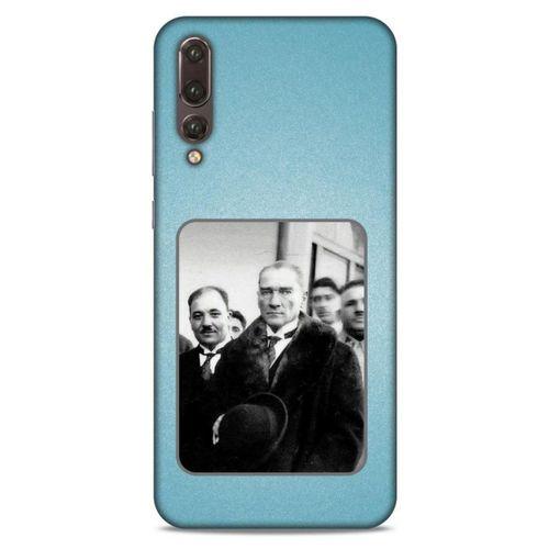 Huawei P20 Pro Kılıf Atatürk (34) Slim Armor Kılıf Açık Mavi
