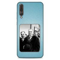 Huawei P20 Pro Kılıf Atatürk (34) Slim Armor Kılıf Açık Mavi