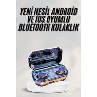 Yeni Nesil Bluetooth Kulaklık Uzun Pil Ömrü El Fenerli Dijital Şarj Göstergeli
