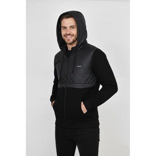 Erkek Kapitone Modelli 3 İplik Kapüşonlu Sweatshirt BGL-ST04865
