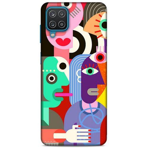 Lopard Samsung Galaxy A12 Uyumlu Kılıf Soyut Sanat (14) Desenli Lansman Kılıf