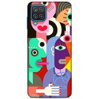 Lopard Samsung Galaxy A12 Uyumlu Kılıf Soyut Sanat (14) Desenli Lansman Kılıf