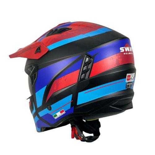 Kask Fullface X1 Seul Track Sway Siyah-Kırmızı-Mavi XXL