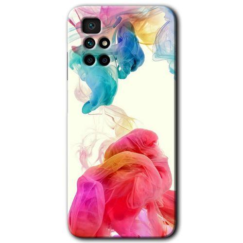 Redmi 10 Kılıf HD Desen Baskılı Arka Kapak - Gökkuşağı Color + Kırılmaz Cam