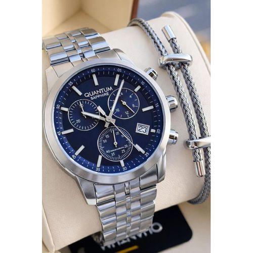 Quantum Sapphire Cam İtalyan Bileklikli 10 Atm Suya Dayanıklı 2 Yıl Garantili Erkek Kol Saati 1008L