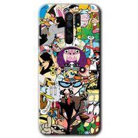 MRCİLETİSİM Xiaomi Redmi 9 Kılıf HD Desen Baskılı Arka Kapak+Temperli Cam - Süper Çizgi Kahramanlar