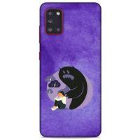 Samsung Galaxy A31 Kılıf Depresyon (41) Tank Kılıf Koyu Yeşil Pembe