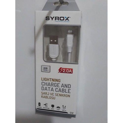 syrox iphone 66s x şarj ve data kablosu 2A