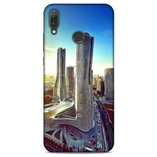 Huawei Y9 2019 Kılıf Dünya Mimarisi (50) Shockproof Kılıf Pin On Towers