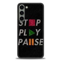 Samsung Galaxy S23 Kılıf HD Baskılı Kılıf - Stop Play + Tam Ekran Koruyucu