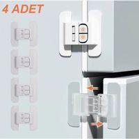 4 Adet Buzdolabı, Çekmece ve Dolap Kapağı Çocuk Kilidi