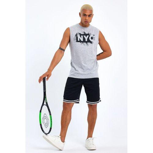 Süperlife Erkek Bisiklet Yaka Regular Fit NYC Baskılı Tişort SPR22TS124
