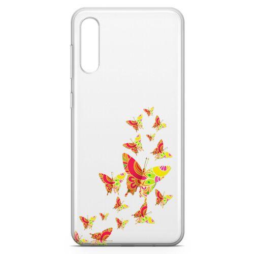 Samsung Galaxy A50 Kılıf Colorful Kelebek Arka Kapak Koruma Desenli Full Koruyucu