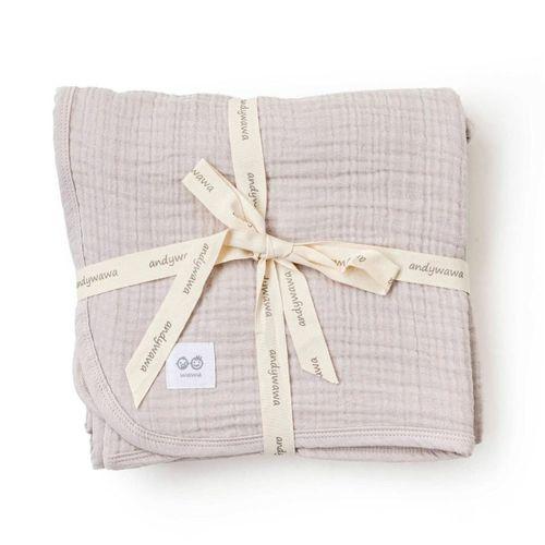 Andywawa AC25870 Müslin Home Bebek Battaniye 105*120 Beige