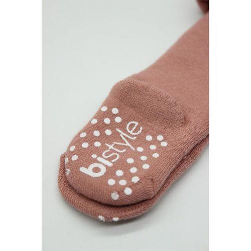 Bistyle Bistyle Tekli Kaymaz Mix Havlu Külotlu Çorap BS50501M Pudra