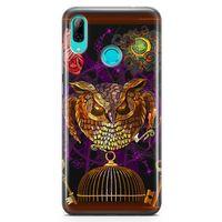 Huawei Y9 2019 Kılıf Gotik Baykuş Arka Kapak Koruma Desenli Full Koruyucu